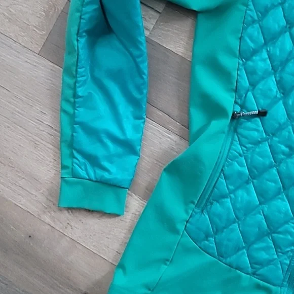 The North Face Thermoball Full Zip Lightweight Puff Jacket Teal Size Small - Picture 2 of 6